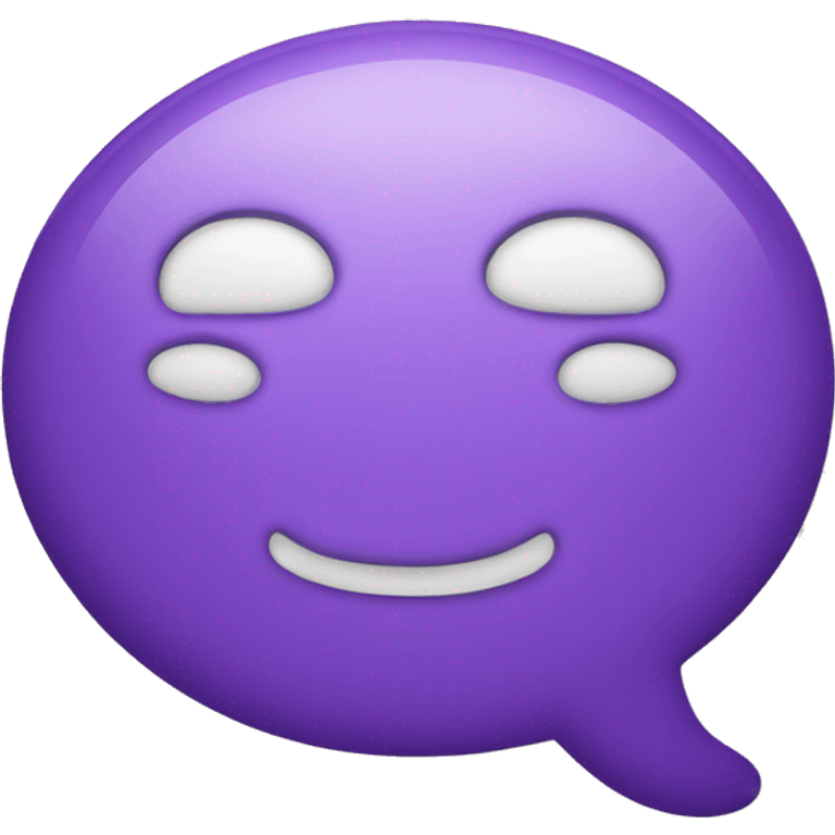 simple purple chat bubble emoji