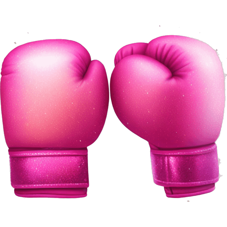 Pink ombre boxing gloves with glitter  emoji