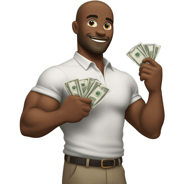 Flexing money emoji