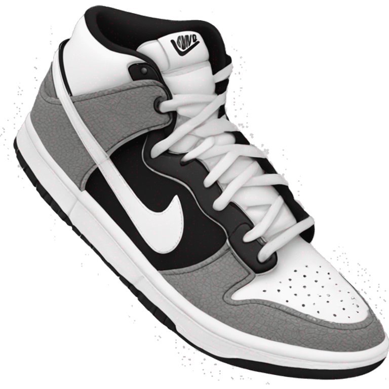 Black and white dunks  emoji