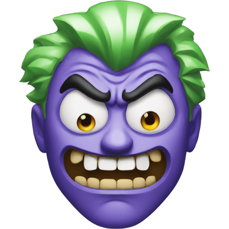 Angry and joker face emoji