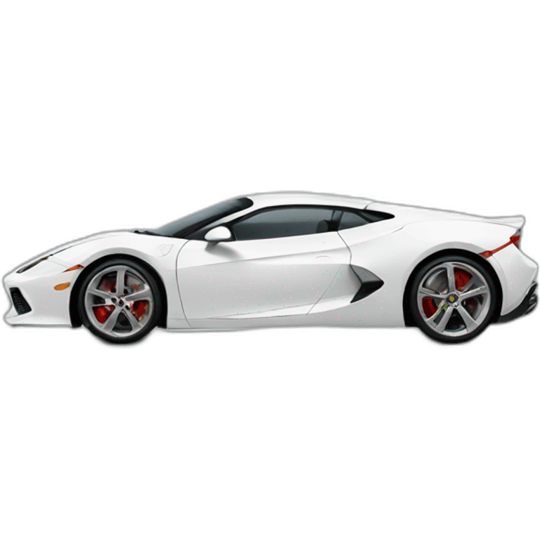 white sports car emoji