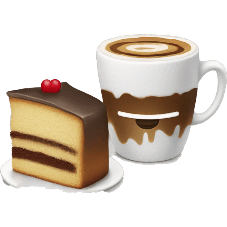 Coffee and cake  emoji