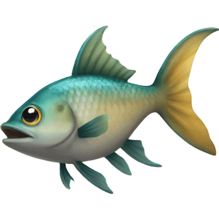 Fish with fin emoji