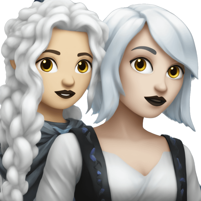 Hades white skin and Persephone white skin emoji