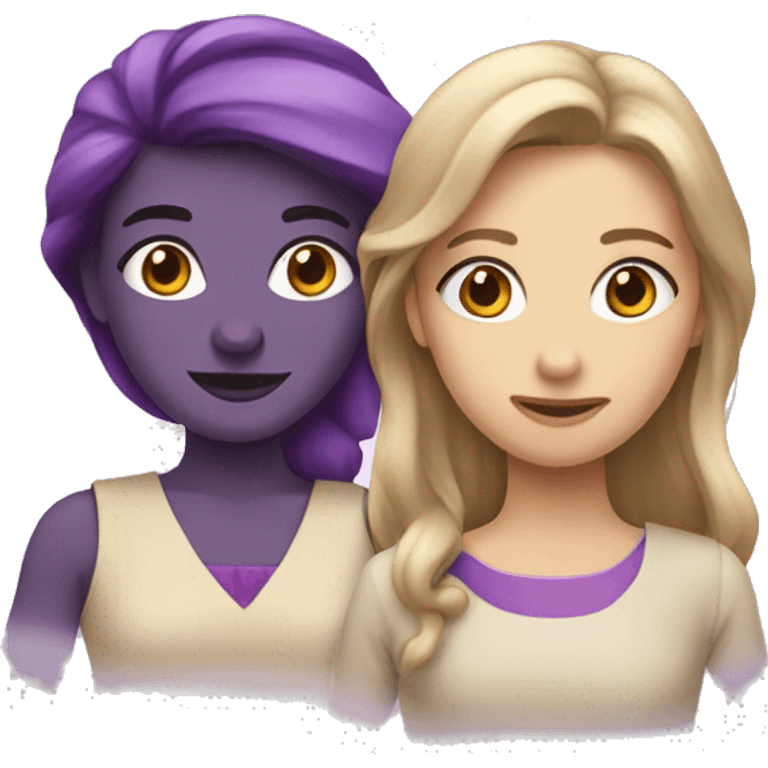 nénuleuse violette et beige emoji