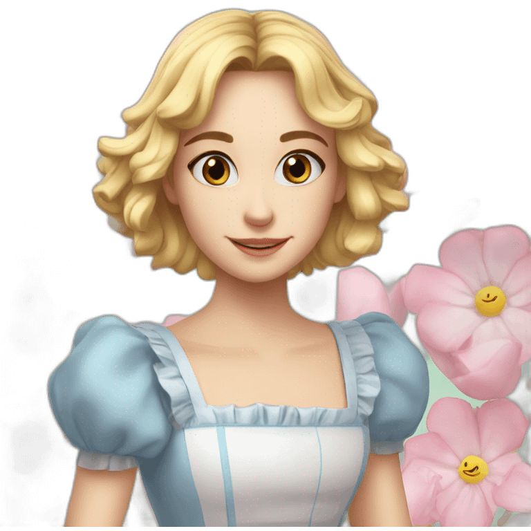 Alice au pays des merveilles fleurs emoji