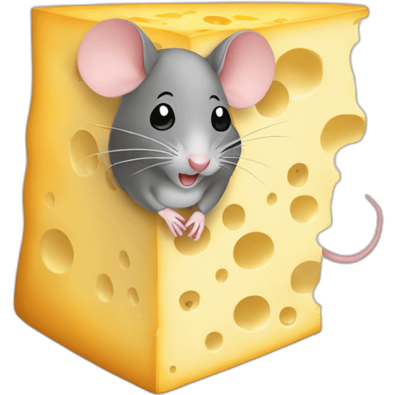 mouse living in cheese emoji