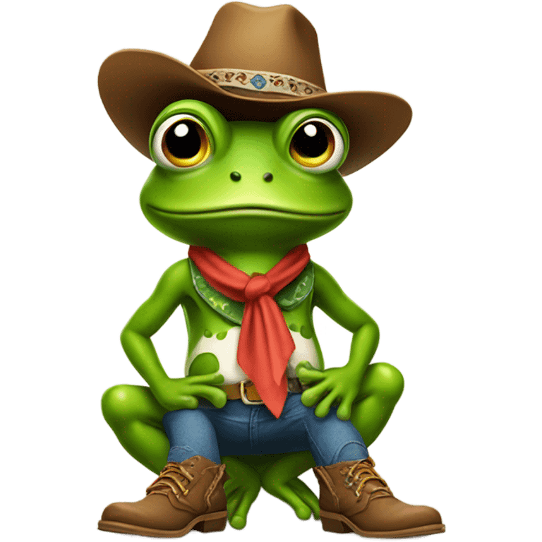 Cowboy frog emoji