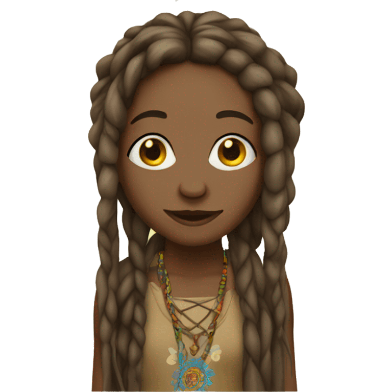 hippy girl with dreads  emoji