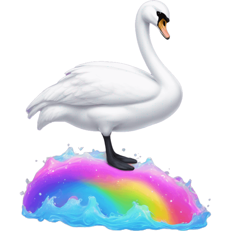 lisa frank swan emoji