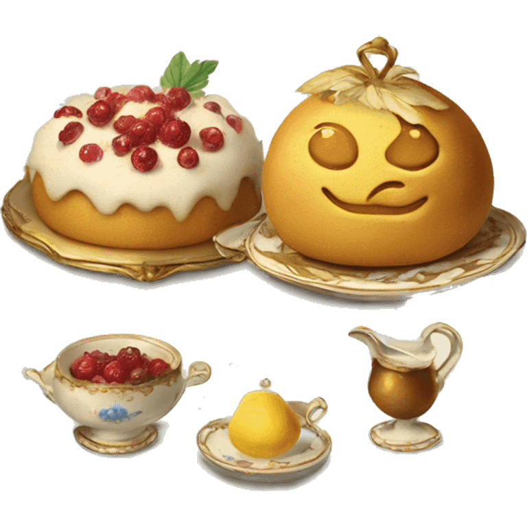 vintage rococo food emoji