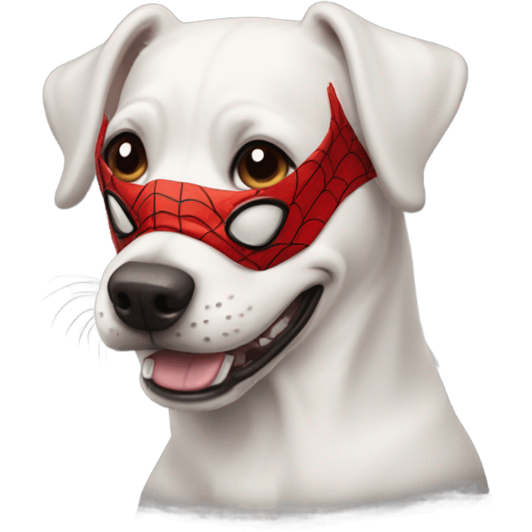 DOG in SPIDER MAN mask emoji