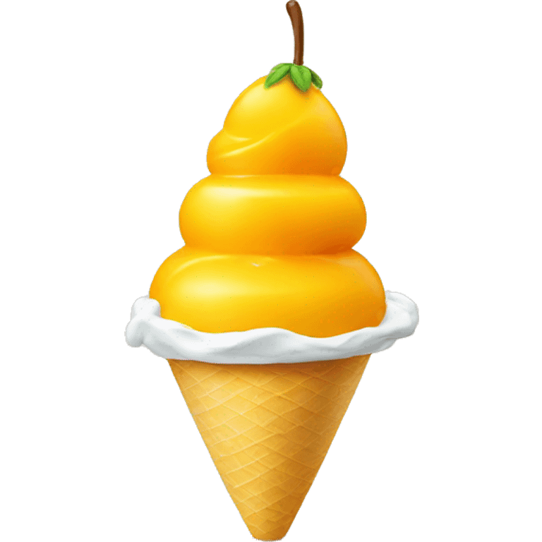 Mango frozen yogurt emoji