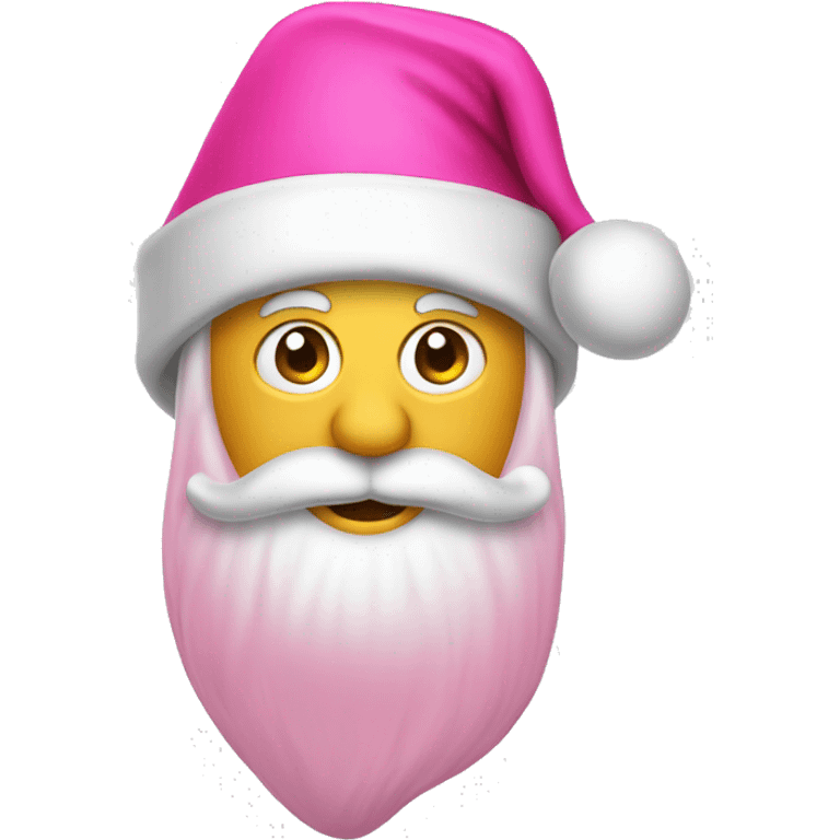 Pink skarkly santa hat emoji