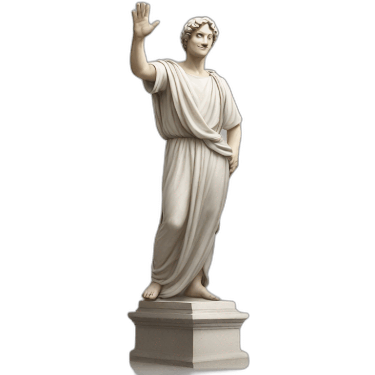 italian statue doing italian gesture emoji