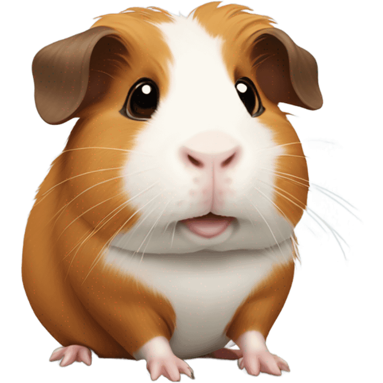 Guinea pig with name tag Julie emoji