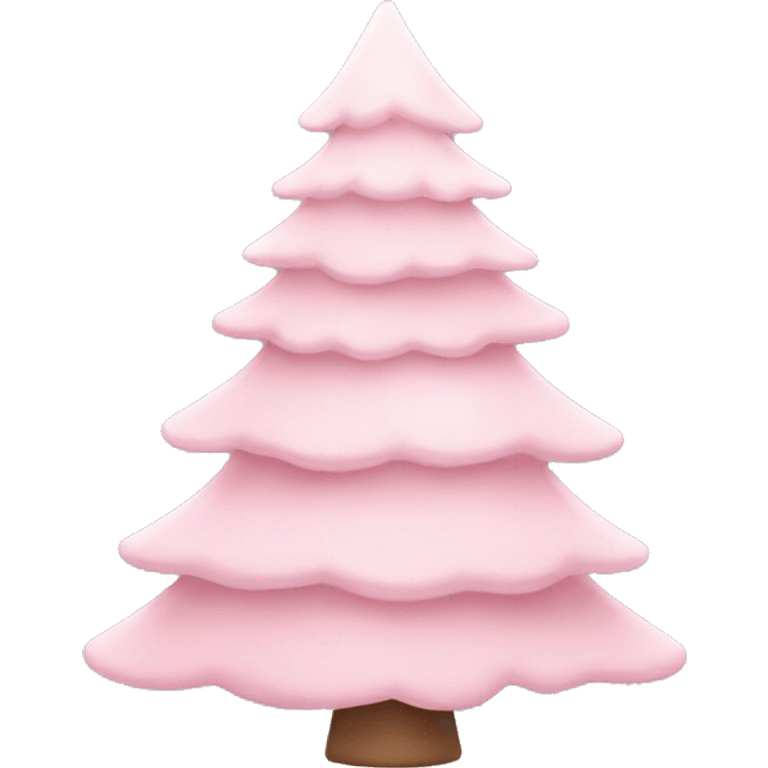 pastel pink christmas tree emoji