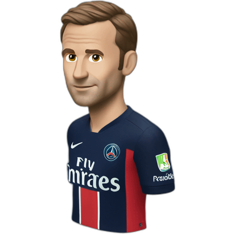 Macron with psg jersey emoji