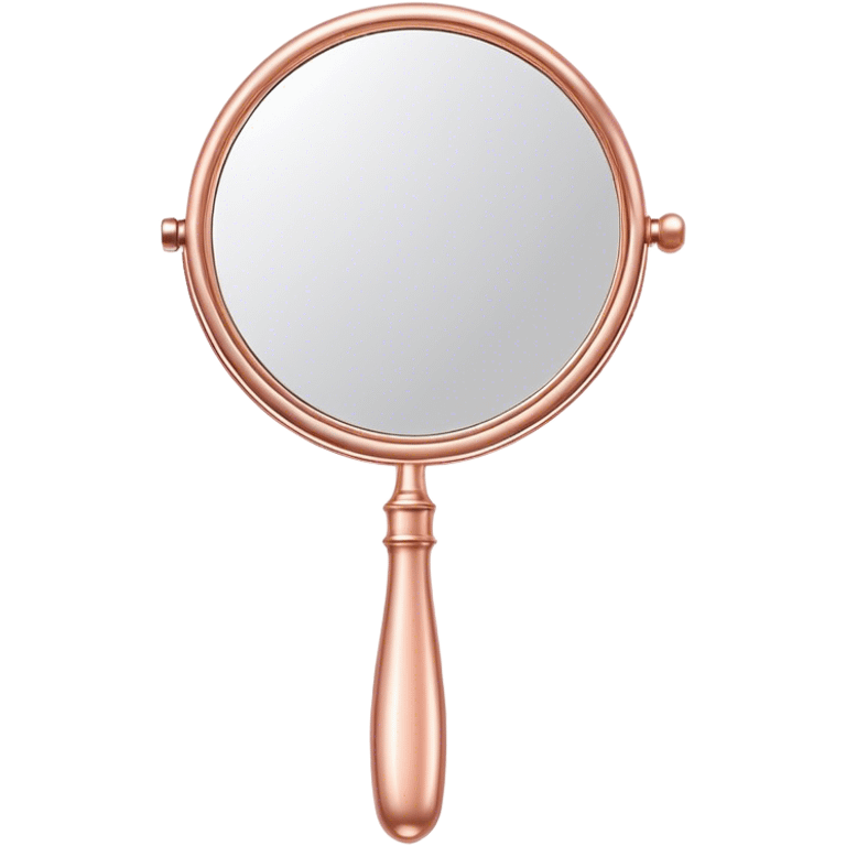 Rose gold handheld mirror emoji