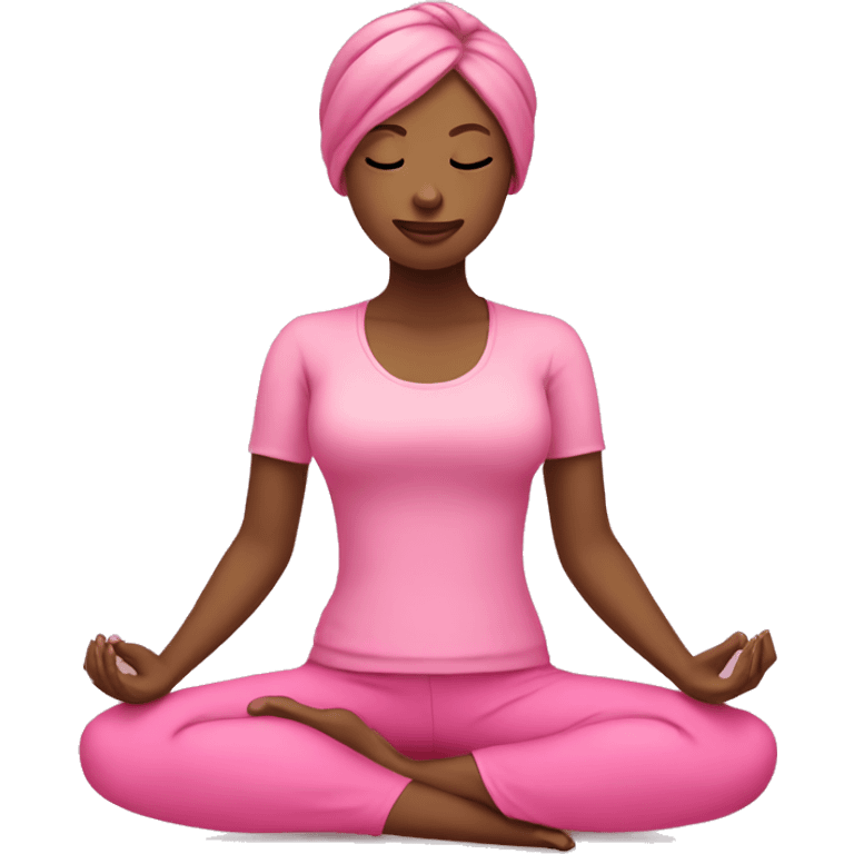 yoga pink emoji