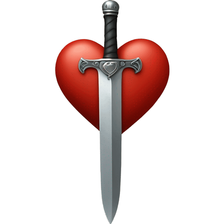 Men Heart with dagger emoji