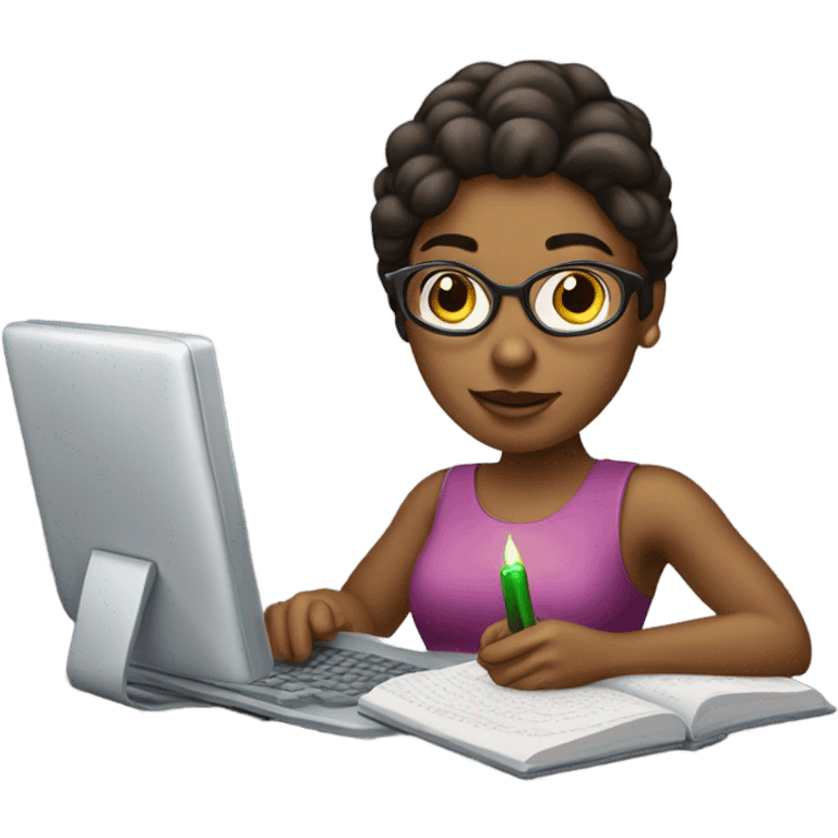 Computer science student woman, lighter skin   emoji