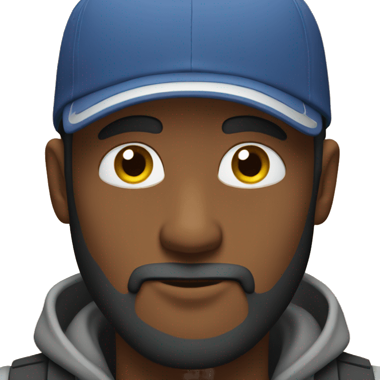 A guy with cap and beard emoji