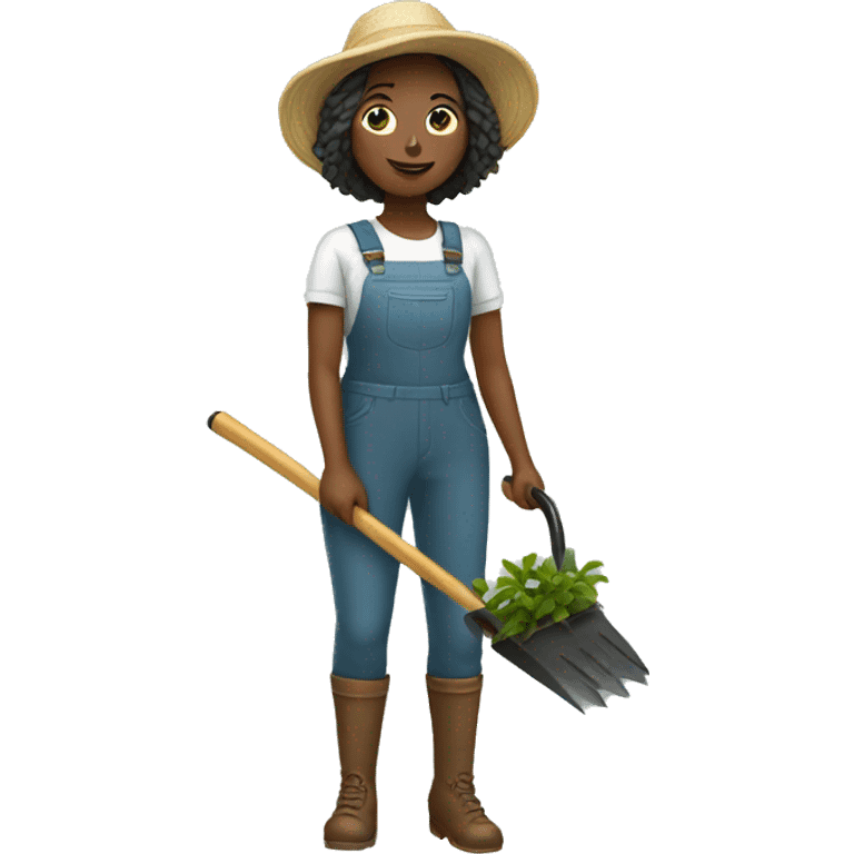 A gardening female emoji