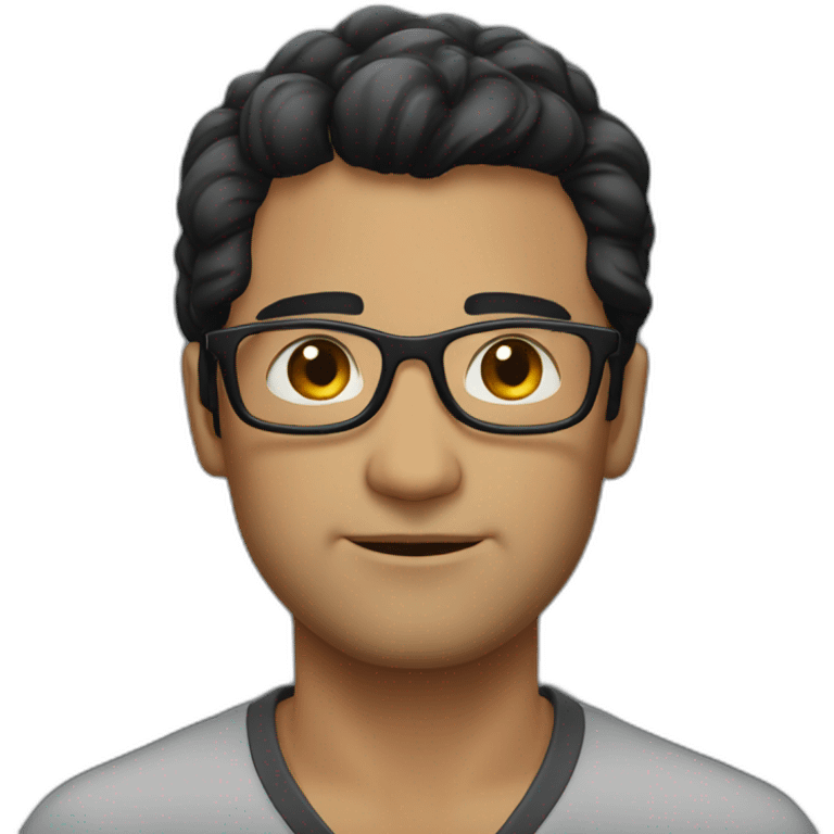 no way jose with black hair and glasses emoji