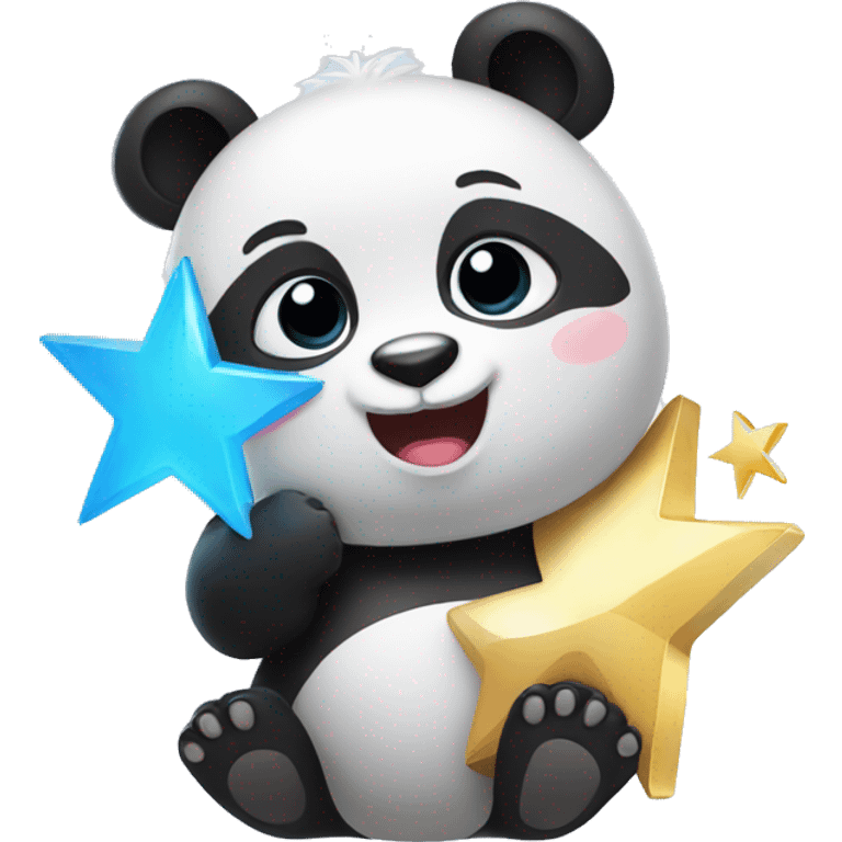 Panda hold star emoji