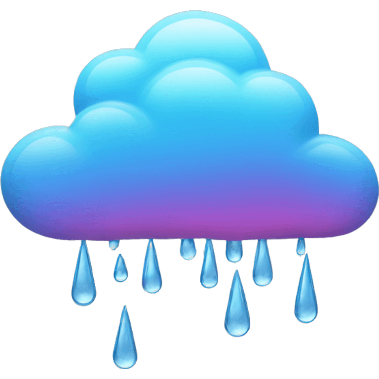 cloud colorful rain  emoji