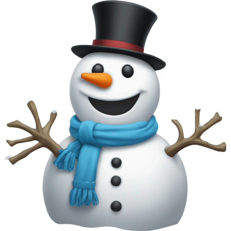 Snowman in a snowdrift emoji