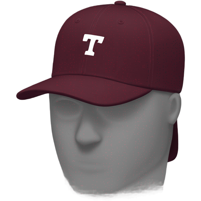 single maroon virginia tech VT baseball cap emoji