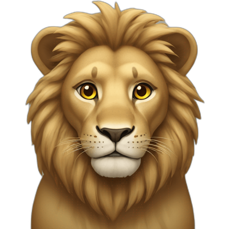 lion with colored hazel eyes emoji