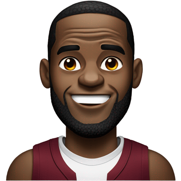 LeBron James with his tongue out  emoji