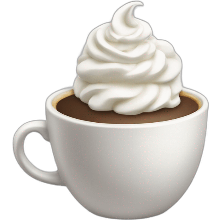 Coffee with whipped cream  emoji