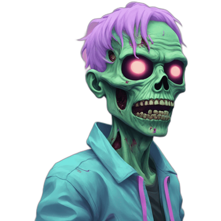 Vaporwave zombie person  emoji