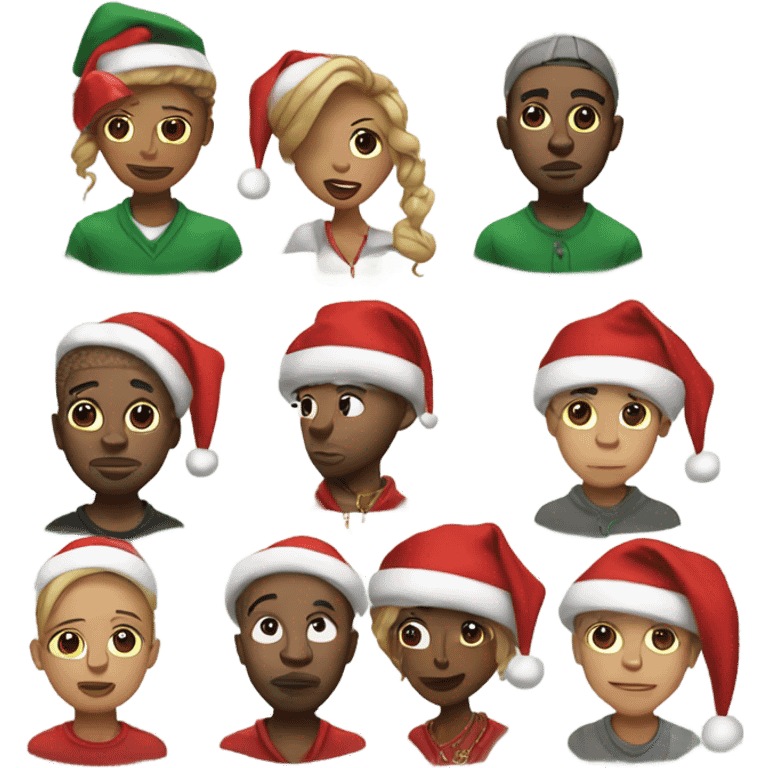 Hip hop Christmas emoji