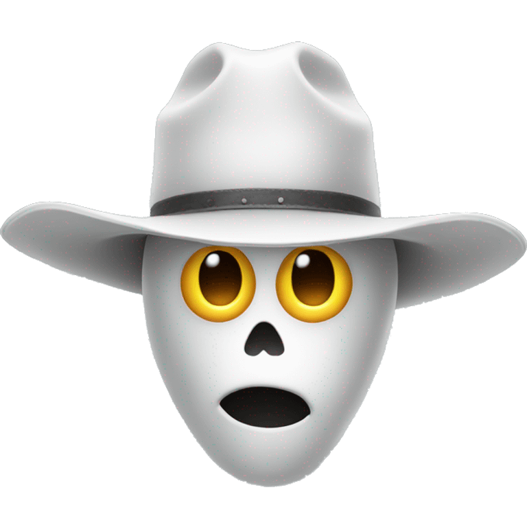 Ghost wearing cowboy hat emoji