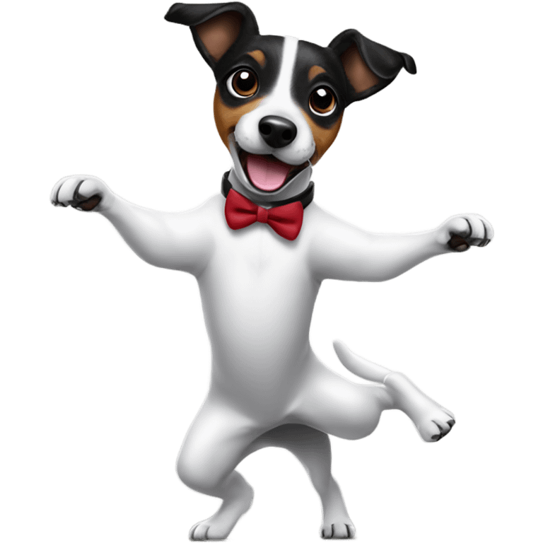 Black Jack Russell dancing emoji