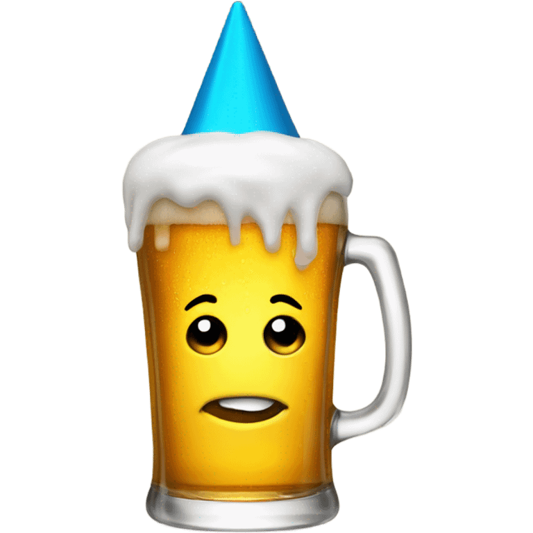 Beer with partyhat  emoji