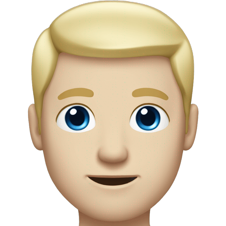 pale guy with blue eyes light blonde hair that is shaved down on the sides  emoji