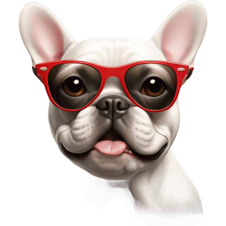 French bulldog with raybans emoji