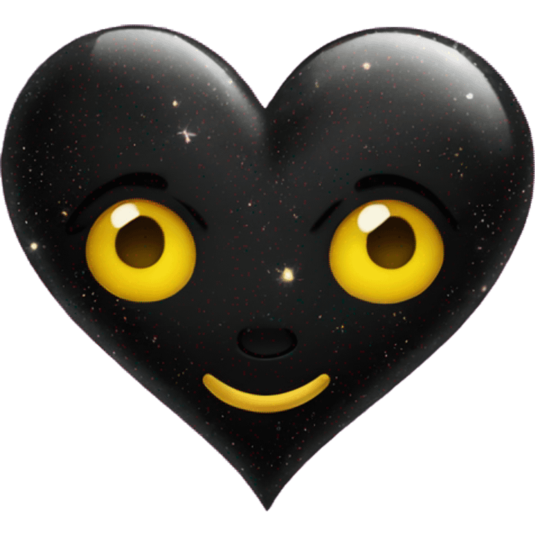 Black heart with sparkles  emoji