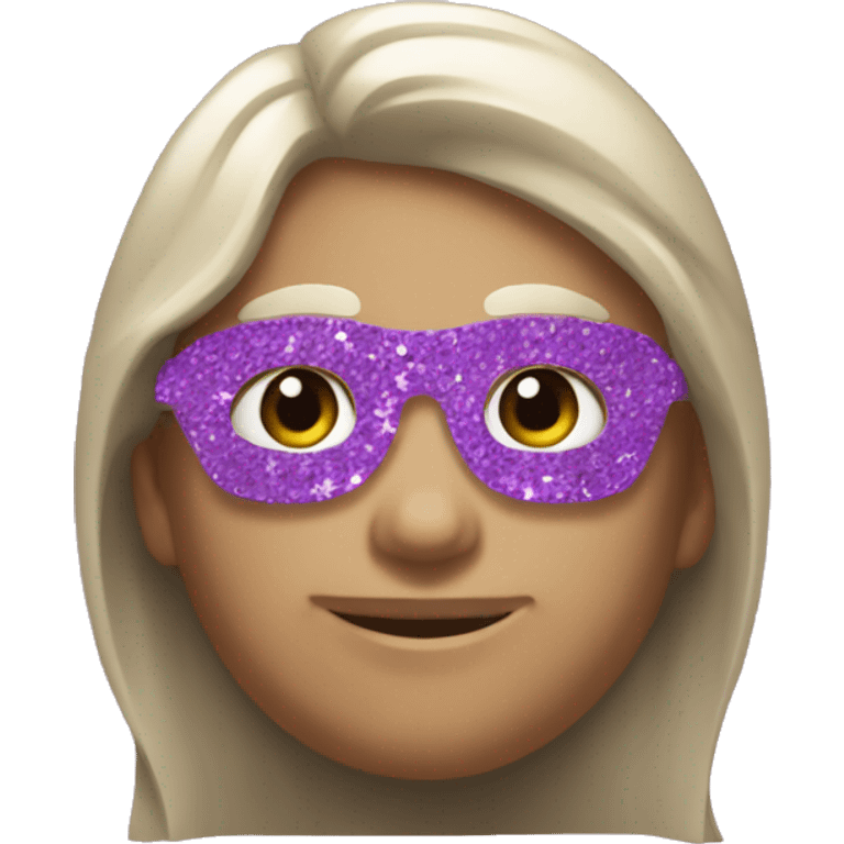 Un coeur violet pailleté  emoji