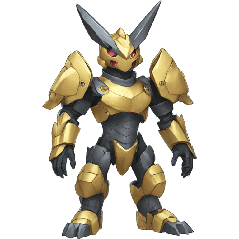  kawaii cool edgy armored Digimon-Fakemon-animal full body emoji