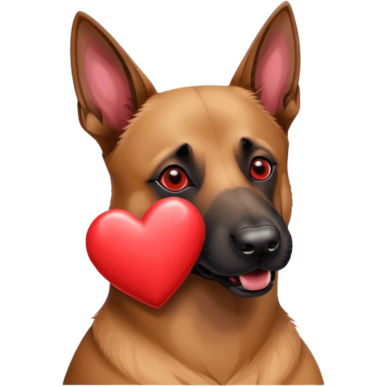 Belgian malinois happy Valentine’s Day emoji