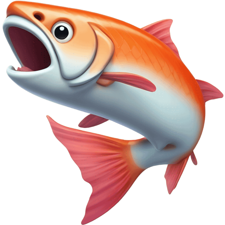 silly salmon emoji