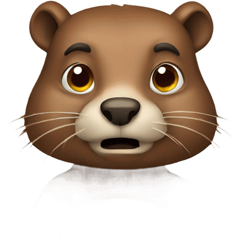 Anxious beaver emoji